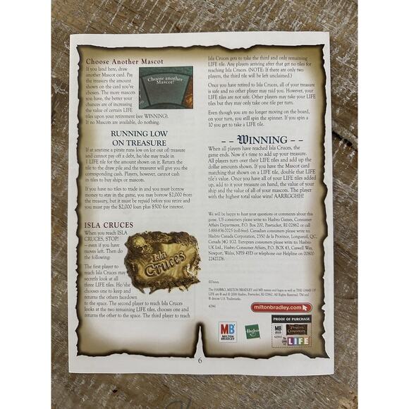 Game Of Life Pirates of the Caribbean Dead Mans Chest Replacement Part Islands - Picture 11 of 12